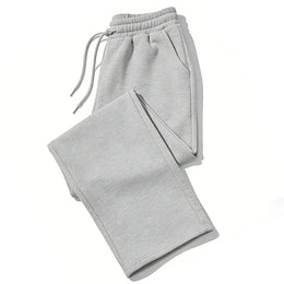 KissICON L / GRAY Mens Sweatpants Straight Fit Joggers for Sports and Streetwear Loose Oversized Casual Pant Drawstring Multi-pocket Men Long Pant