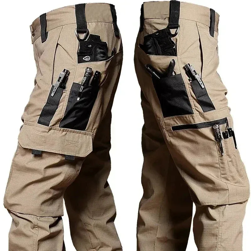 KissICON L / khaki Mens Waterproof Outdoor Tactical Cargo Work Pants