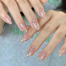 KissICON L KissIcon Autumn Nails Handmade Caramel French Leopard