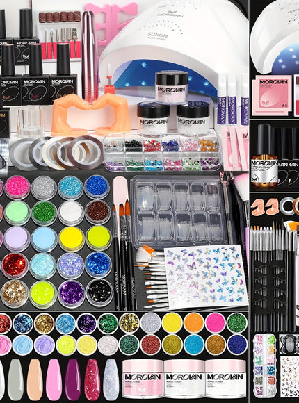 KissICON L19-A5 KissIcon Morovan Acrylic Nail Kit For Beginners -