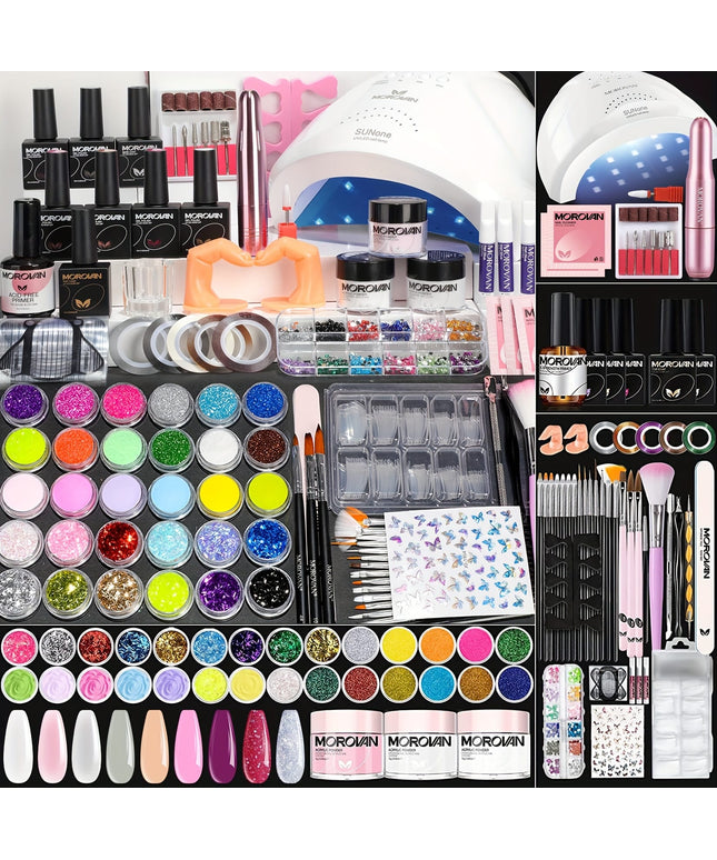 KissICON L19-A5 KissIcon Morovan Acrylic Nail Kit For Beginners -