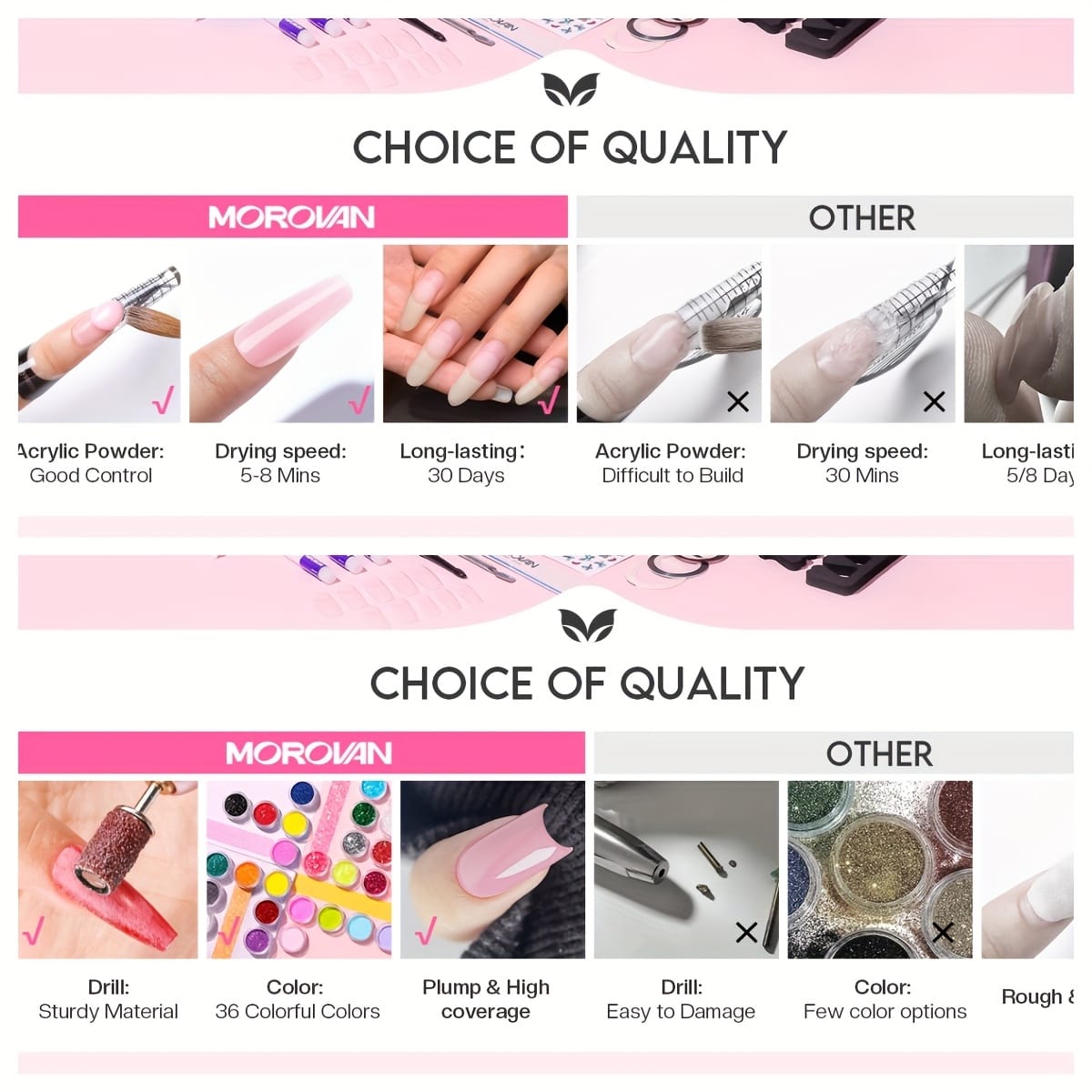KissICON L19 KissIcon Morovan Acrylic Nail Gift Set - Beginner
