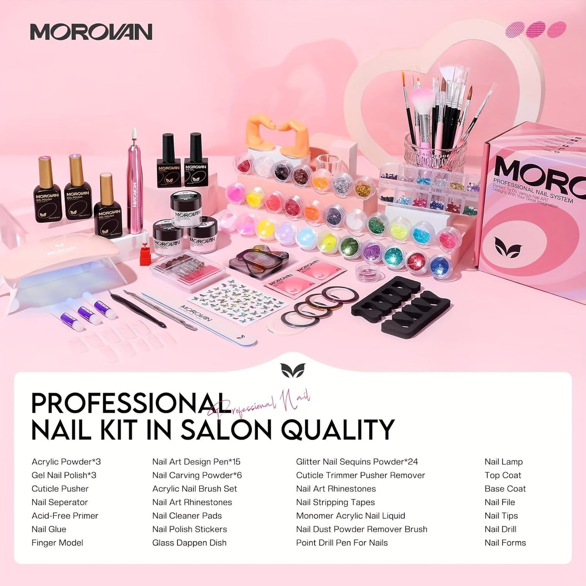 KissICON L19 KissIcon Morovan Acrylic Nail Gift Set - Beginner