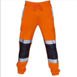 KissICON L28 / Image Color Mens Reflective Striped Safety Work Joggers