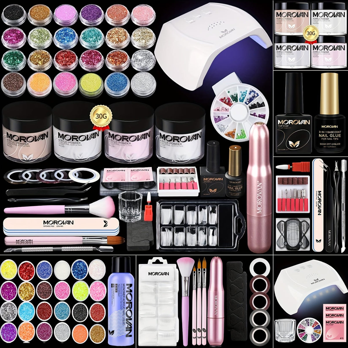 KissICON L44 💋 Morovan Acrylic Nail Kit For Beginners -