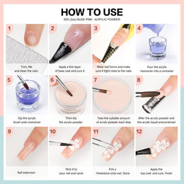 KissICON L44 💋 Morovan Acrylic Nail Kit For Beginners -