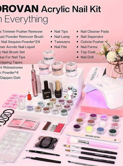 KissICON L44 💋 Morovan Acrylic Nail Kit For Beginners -