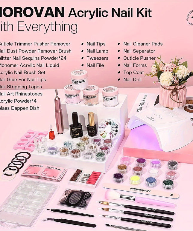 KissICON L44 💋 Morovan Acrylic Nail Kit For Beginners -