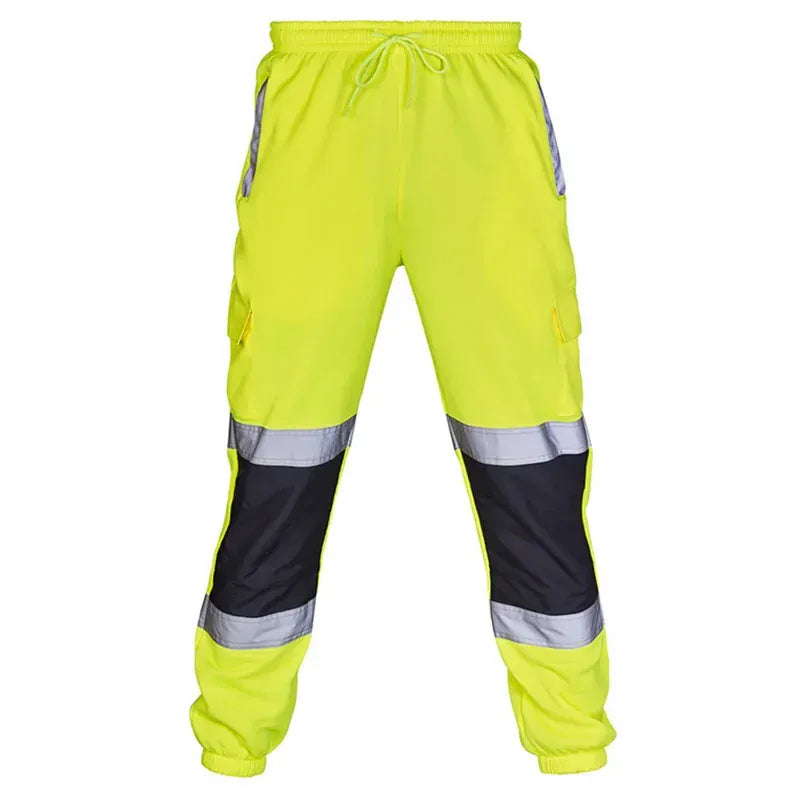 KissICON L5 / Image Color Mens Reflective Striped Safety Work Joggers