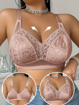 KissICON Lace Patchwork Plus-size Women's Bra – Easy