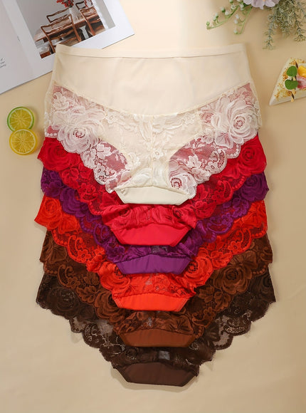 KissICON Lace Trim Curve Triangle Panties