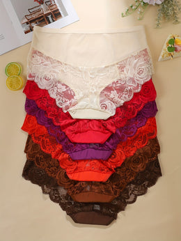 KissICON Lace Trim Curve Triangle Panties