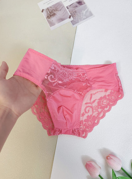KissICON Lace Trim Mesh Briefs – Soft Highelasticity
