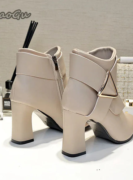 KissICON Ladies Shoes 2025 Ankle Women's Boots Retro Modern