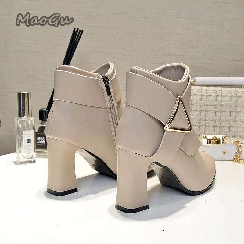 KissICON Ladies Shoes 2025 Ankle Women's Boots Retro Modern