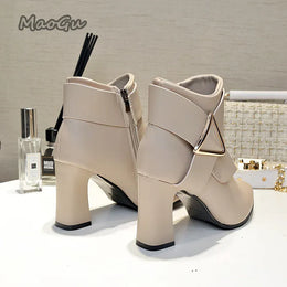 KissICON Ladies Shoes 2025 Ankle Women's Boots Retro Modern