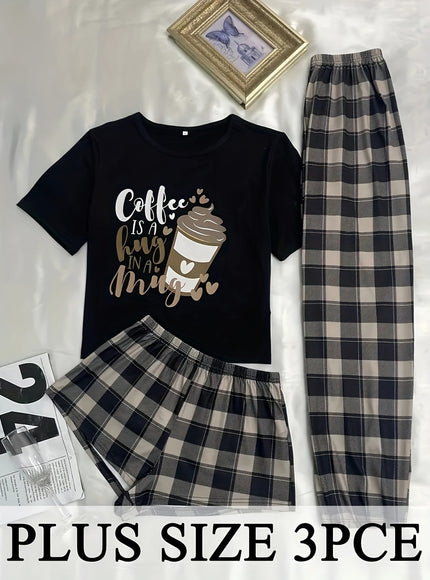 jkthpu-45 Ladies' Sweet Cartoon Loungewear Set - Casual, Comfortable
