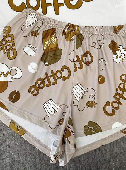 jkthpu-45 Ladies' Sweet Cartoon Loungewear Set - Casual, Comfortable