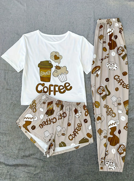 jkthpu-45 Ladies' Sweet Cartoon Loungewear Set - Casual, Comfortable