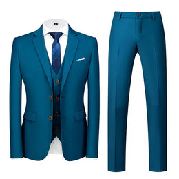 KissICON Lake blue / XS 2026 Purple Slim Fit ThreePiece Mens Suit Set