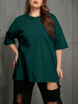 KissICON [Large Fashionable Women's T-shirt] Casual and Fashionable Large Size Women's T-shirt