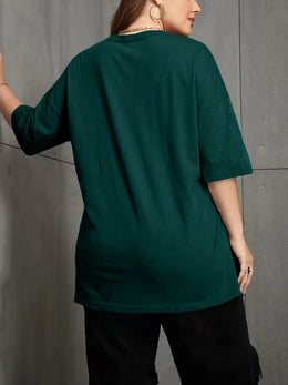 KissICON [Large Fashionable Women's T-shirt] Casual and Fashionable Large Size Women's T-shirt