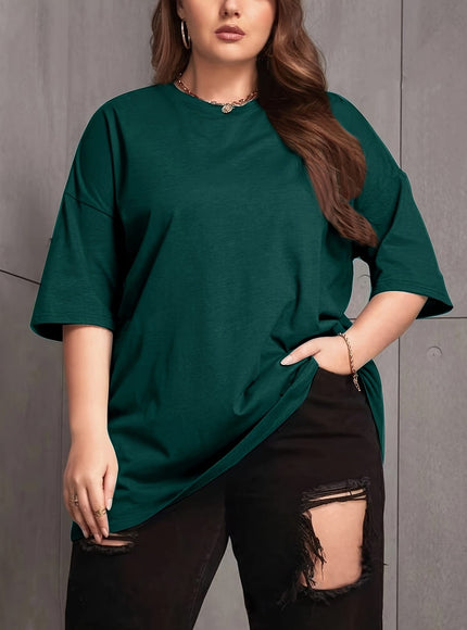 KissICON [Large Fashionable Women's T-shirt] Casual and Fashionable Large Size Women's T-shirt