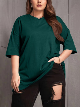 KissICON [Large Fashionable Women's T-shirt] Casual and Fashionable Large Size Women's T-shirt