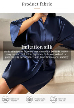 KissICON Large Size 3XL 4XL 5XL Women Robe Loungewear