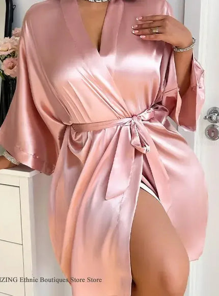 KissICON Large Size 3XL 4XL 5XL Women Robe Loungewear
