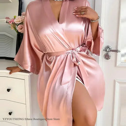 KissICON Large Size 3XL 4XL 5XL Women Robe Loungewear