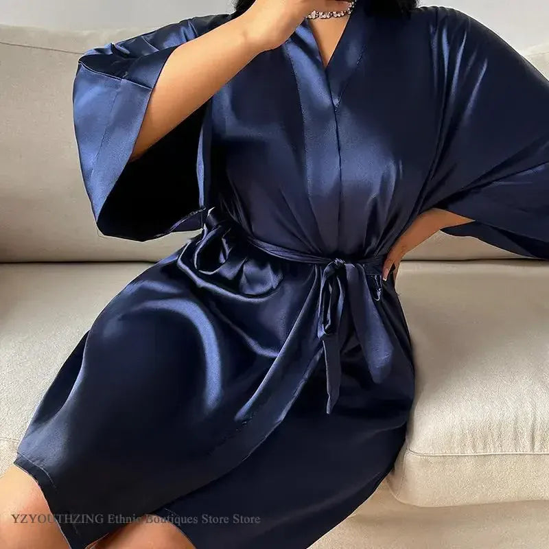 KissICON Large Size 3XL 4XL 5XL Women Robe Loungewear