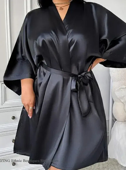 KissICON Large Size 3XL 4XL 5XL Women Robe Loungewear