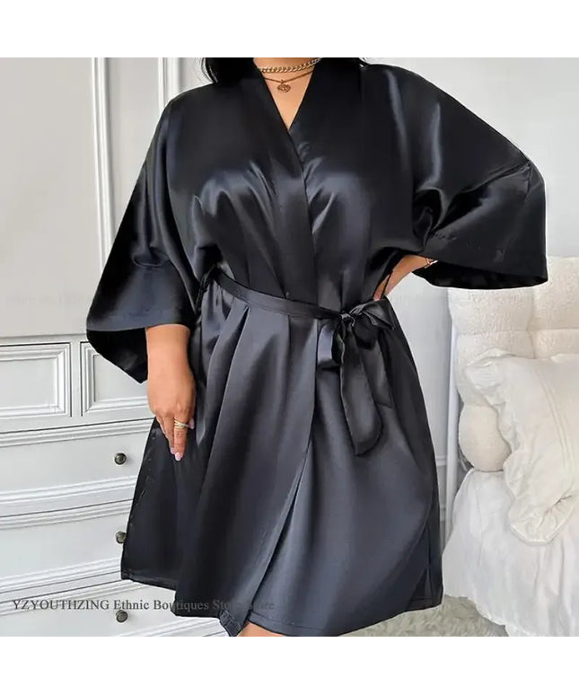 KissICON Large Size 3XL 4XL 5XL Women Robe Loungewear