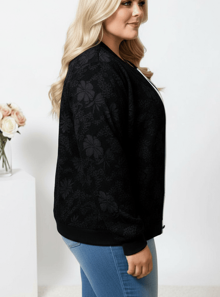 jkthpu-45 Large Size Baseball Zipper Jacket Targeted Fit