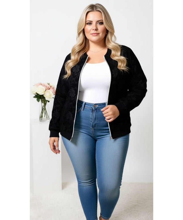 jkthpu-45 Large Size Baseball Zipper Jacket Targeted Fit