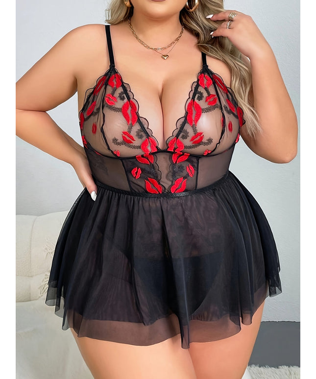 jkthpu-45 Large Size Sexy Suspender Dress & Shorts – Set of 2