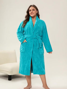KissICON Large Size Women'S Bathrobe 120*150cm 350gsm Women'S Plus