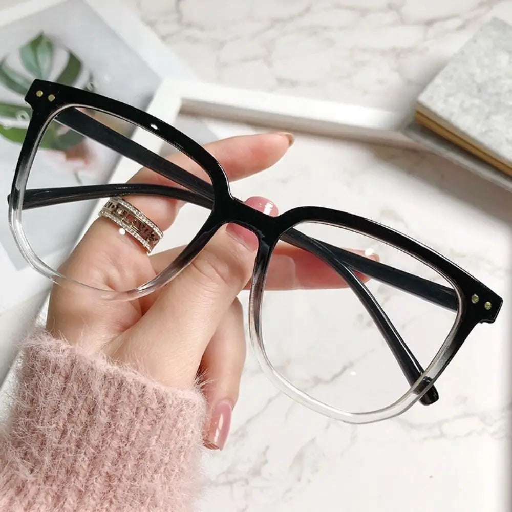 KissICON Large Square Frame Anti-Blue Light Glasses Fashion Retro Men Women Computer Goggles Reading Eyeglasses Optical Spectacle Eyewear
