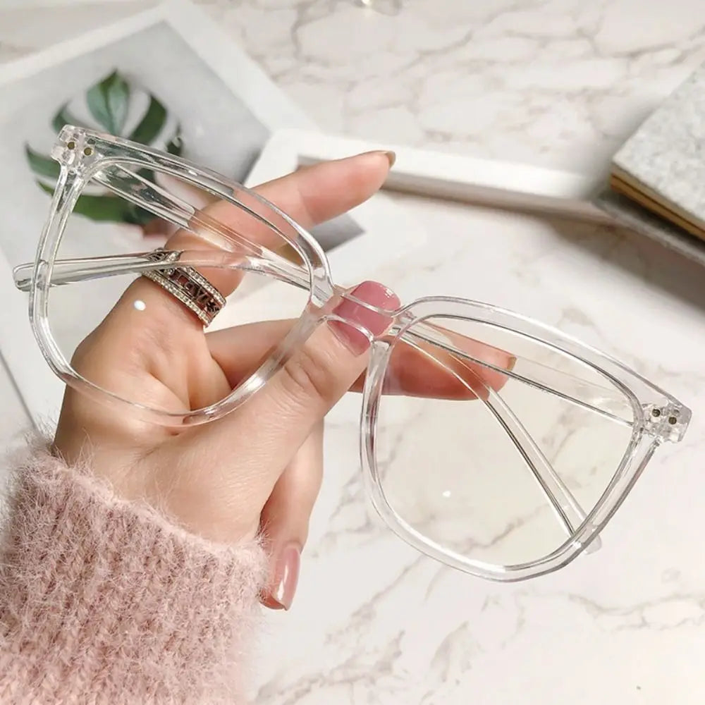 KissICON Large Square Frame Anti-Blue Light Glasses Fashion Retro Men Women Computer Goggles Reading Eyeglasses Optical Spectacle Eyewear