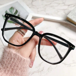 KissICON Large Square Frame Anti-Blue Light Glasses Fashion Retro Men Women Computer Goggles Reading Eyeglasses Optical Spectacle Eyewear