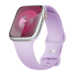 KissICON Lavender / China Mainland / 40 41 42(S11-10) S-M Silicone Strap For Apple Watch Bands 40mm 44mm 46mm 45mm 41mm 49mm 42 Correa Bracelet iWatch series ultra3 2 7 8 9 se 10 11 band