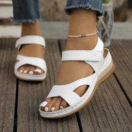 KissICON Leisure Versatile Solid Sandals Women Plus Size Comfortable