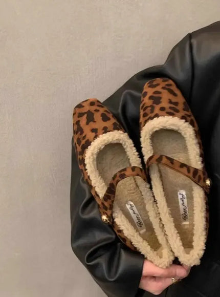 KissICON Leopard / 40 Flats Shoe for Women's New Autumn and Winter
