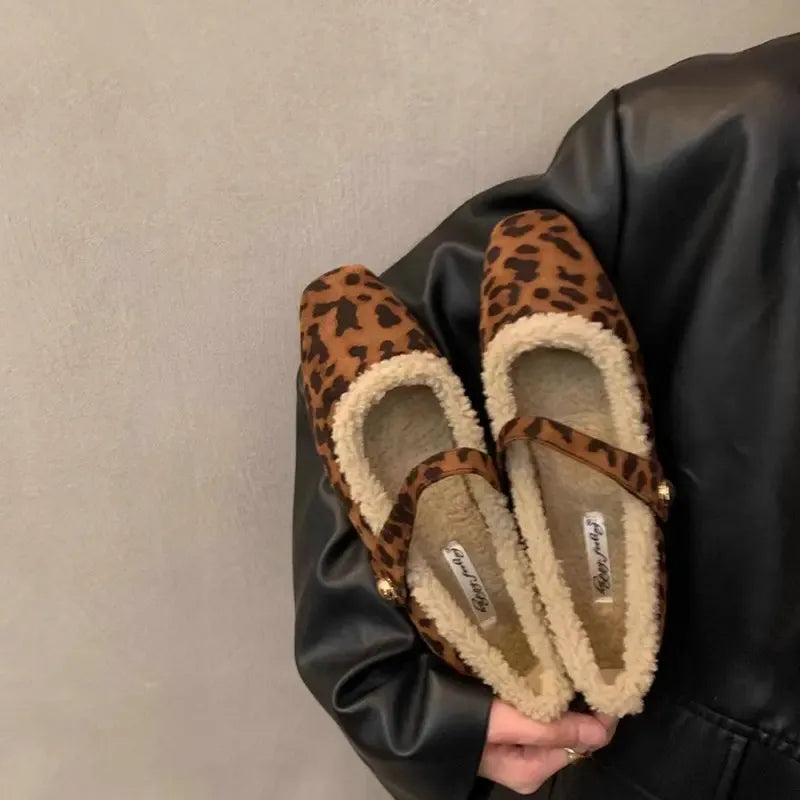 KissICON Leopard / 40 Flats Shoe for Women's New Autumn and Winter