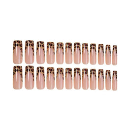KissICON 💋 Leopard Print Press On Nails Coffin Full