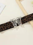Leopard print silver buckle / M