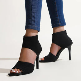 KissICON Leopard Super High Heels Sandals for Women Plus