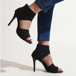 KissICON Leopard Super High Heels Sandals for Women Plus