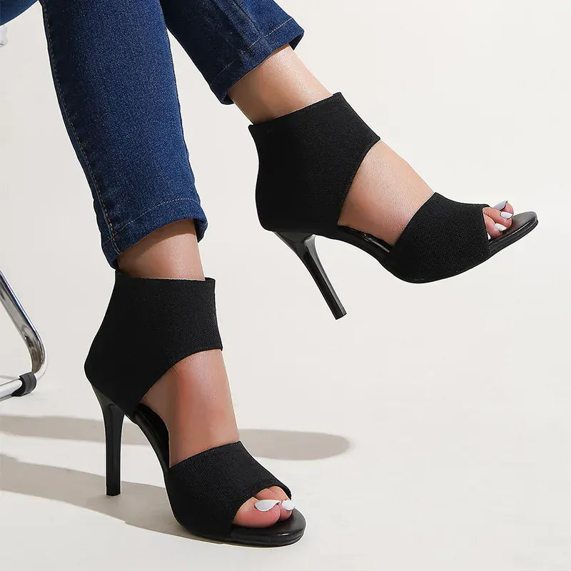 KissICON Leopard Super High Heels Sandals for Women Plus